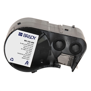 Brady Brady M5-152-499 nylonweefsel labels zwart op wit | 38,10 mm x 37,75 mm (origineel)