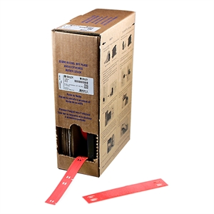 Brady rady BM-10x60-7643-RD polyurethaan tags | 10 mm x 60 mm (origineel) - Rood