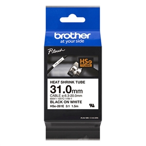 Brother Brother HSe-261E krimpkous tape zwart op wit | 31 mm x 1,5 m (origineel)