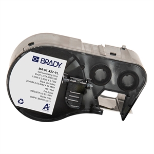 Brady Brady M4-51-427-YL gelamineerde vinyl labels | 25,4 mm x 63,5 mm (origineel) - Geel