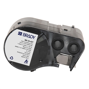 Brady Brady M5-33-427 gelamineerde vinyl labels zwart op wit/transparant | 38,1 mm x 101,6 mm (origineel)