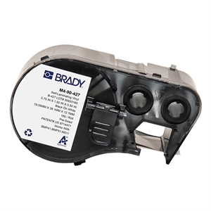 Brady Brady M4-90-427 gelamineerde vinyl labels zwart op wit/transparant | 19,05 mm x 38,1 (origineel)