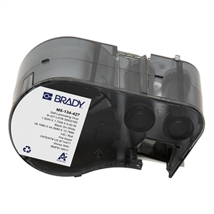 Brady Brady M5-134-427 gelamineerde vinyl labels zwart op wit/transparant | 44,45 mm x 38,1 mm (origineel)