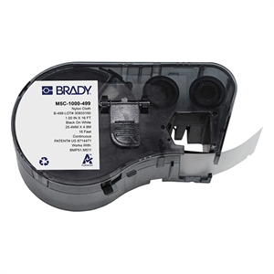 Brady Brady M5C-1000-499 nylonweefsel labels zwart op wit | 25,4 mm x 4,88 m (origineel)