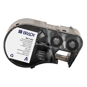 Brady Brady M4-7-422 polyester labels zwart op wit | 12,7 mm x 12,7 mm (origineel)