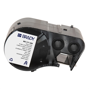 Brady Brady M5-117-499 nylonweefsel labels zwart op wit | 12,7 mm x 25,4 mm (origineel)