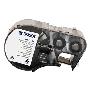 Brady Brady M4-11-498 vinylweefsel labels zwart op wit | 12,7 mm x 19,05 mm (origineel)