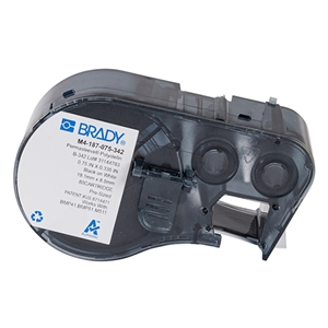Brady Brady M4-187-075-342 tape krimpkous zwart op wit | 19,05 mm x 8,50 mm (origineel)