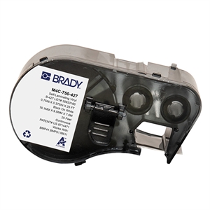 Brady Brady M4C-750-427 gelamineerde vinyl labels zwart op wit/transparant | 19,05 mm x 7,62 m (origineel)