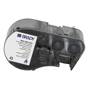 Brady Brady M4C-250-7641 tape krimpkous zwart op wit | 11,15 mm x 2.13 m (origineel)