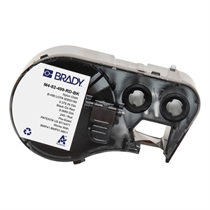 Brady Brady M4-82-499-RD-BK nylonweefsel labels zwart op rood | 9,53 mm x 9,53 mm (origineel)