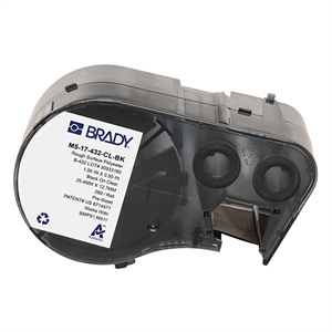 Brady Brady M5-17-432-CL-BK polyester labels zwart op transparant | 12,7 mm x 25,4 mm (origineel)