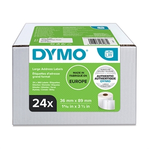 Dymo DYMO S0722390 / 13187 brede adresetiketten 24 rollen (origineel)