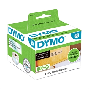 Dymo DYMO S0722410 / 99013 brede transparante adresetiketten (origineel)