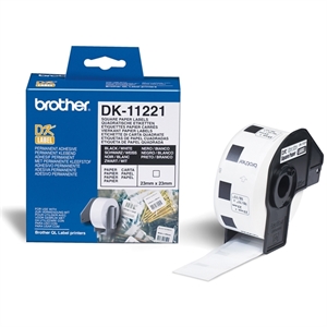 Brother Brother DK-11221 vierkant label wit 23mm x 23mm (origineel)