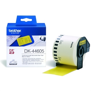 Brother Brother DK-44605 verwijderbare papiertape 62mm x 30,48m (origineel) - Geel