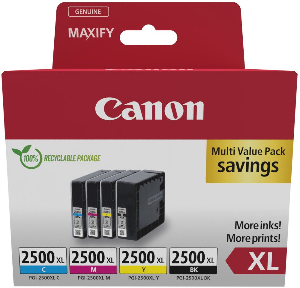 Canon Canon Inktcartridge PGI-2500XL MultiPack Bk,C,M,Y 9254B010 Replace: N/A