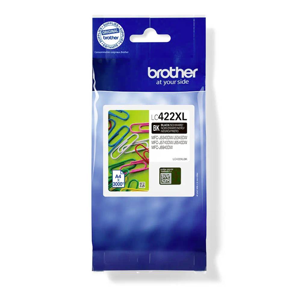 Brother 422XL Inktcartridge LC422BKXL Replace: N/A - Zwart