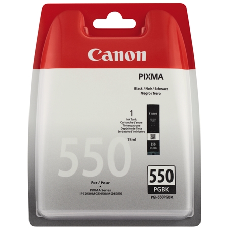 Canon Canon Canon 550 PGBK Inktpatroon Pigment PGI-550PGBK Replace: N/A - Zwart