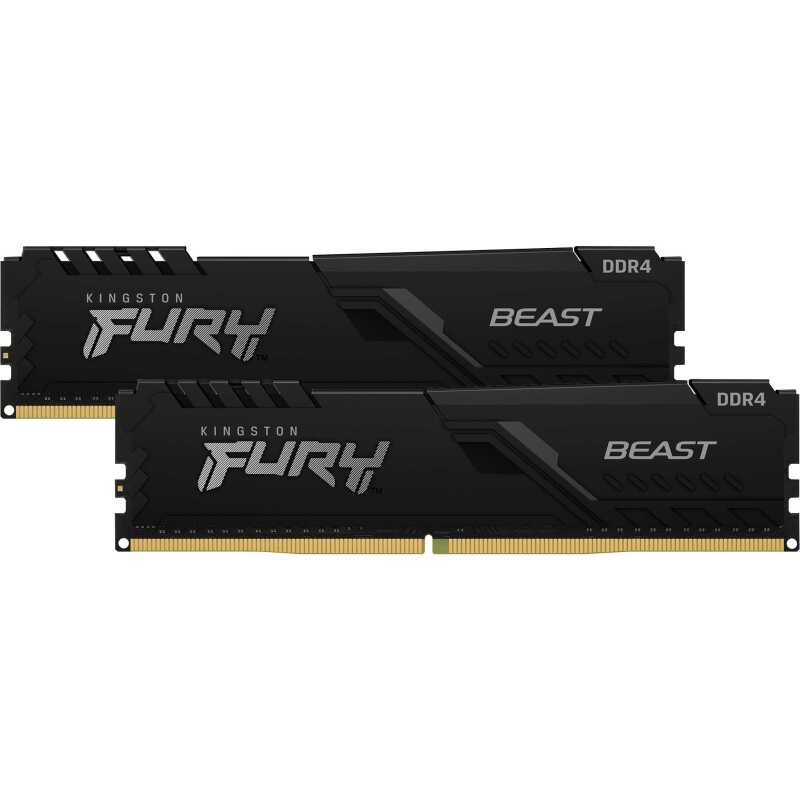 Kingston FURY Beast 32GB 3200MT/s DDR4 CL16 DIMM (Kit de 2) 1Gx8 Black, Memoria RAM