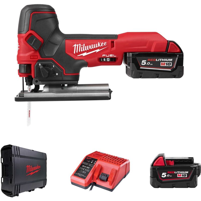 Milwaukee Sierra recíproca Batería M18 FBJS-502X de 18 v y 5 Ah