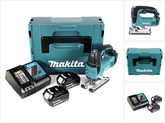 Makita DJV 182 RGJ Sierra de calar a batería 18V / 26 mm + Makpac 2 + 2x Batería 6,0 Ah + Cargador