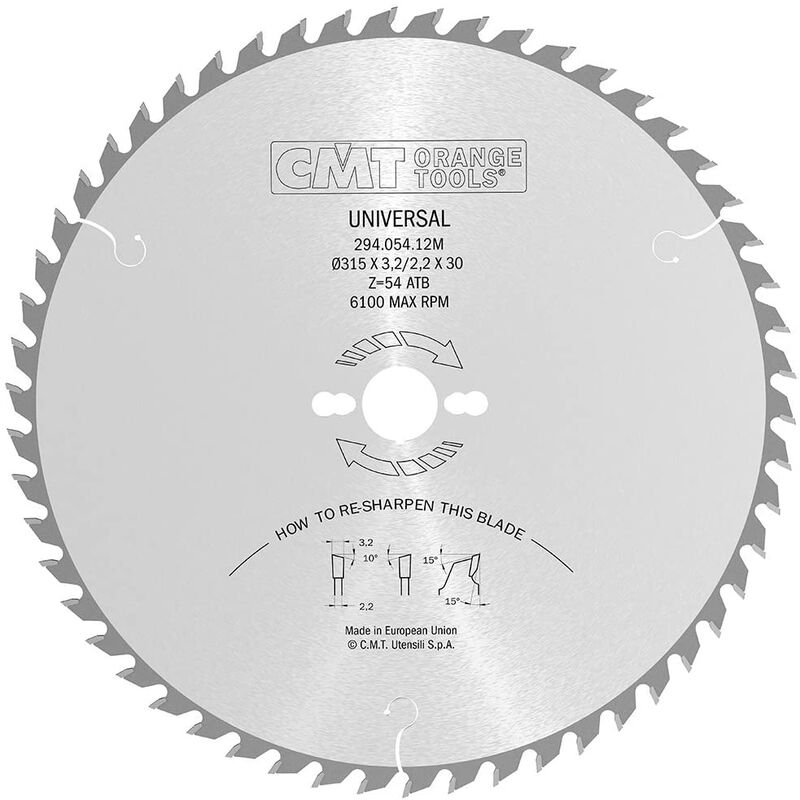Cmt 294.054.12m Sierra Circular 315x2.8x30 Z=54 Atb 15°