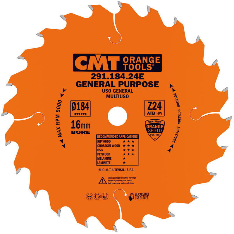 Cmt 291.184.24e Sierra Circular 184x2.6x16 Z=24 Atb 20°