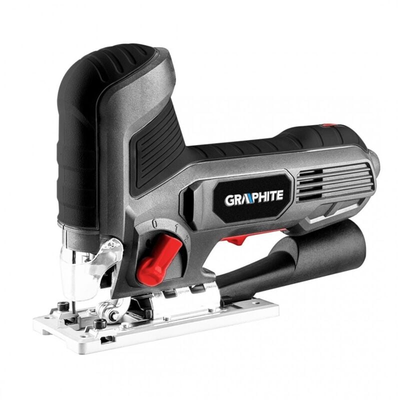 Graphite Sierra de calar de 600 W, frecuencia de carrera de 800 a 3000 min-1, con empuñadura de cuerpo