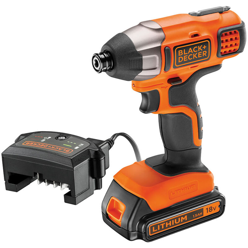 BLACK+DECKER Black&decker - Atornillador de impacto 18v 1/4' bdcim18d1a-qw