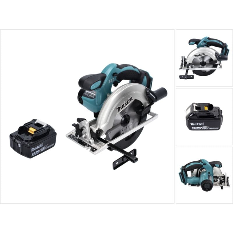 Makita Makita - dss 611 G1 18 v 165 mm sierra circular sin cable + 1x batería 6,0 Ah - sin cargador