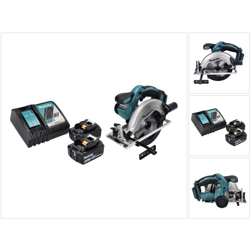 Makita Makita - Sierra circular sin cable dss 611 rt 18 v 165 mm + 2x baterías 5,0 Ah + cargador