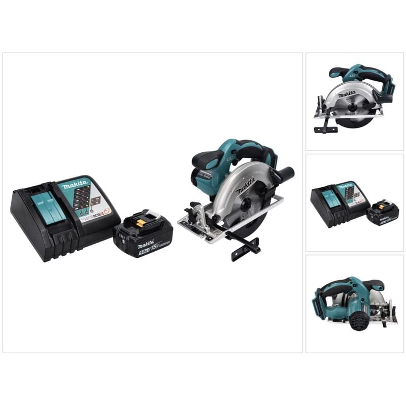 Makita Makita - Sierra circular sin cable dss 611 RT1 18 v 165 mm + 1x batería 5,0 Ah + cargador
