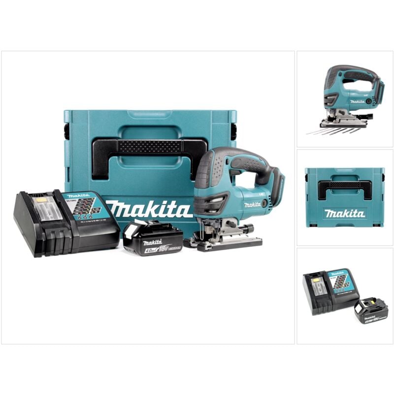 Makita Djv 180 RM1J Caladora a batería 18V / 26mm + Makpac 2 + 1x Batería 4,0 Ah + Cargador - Makita