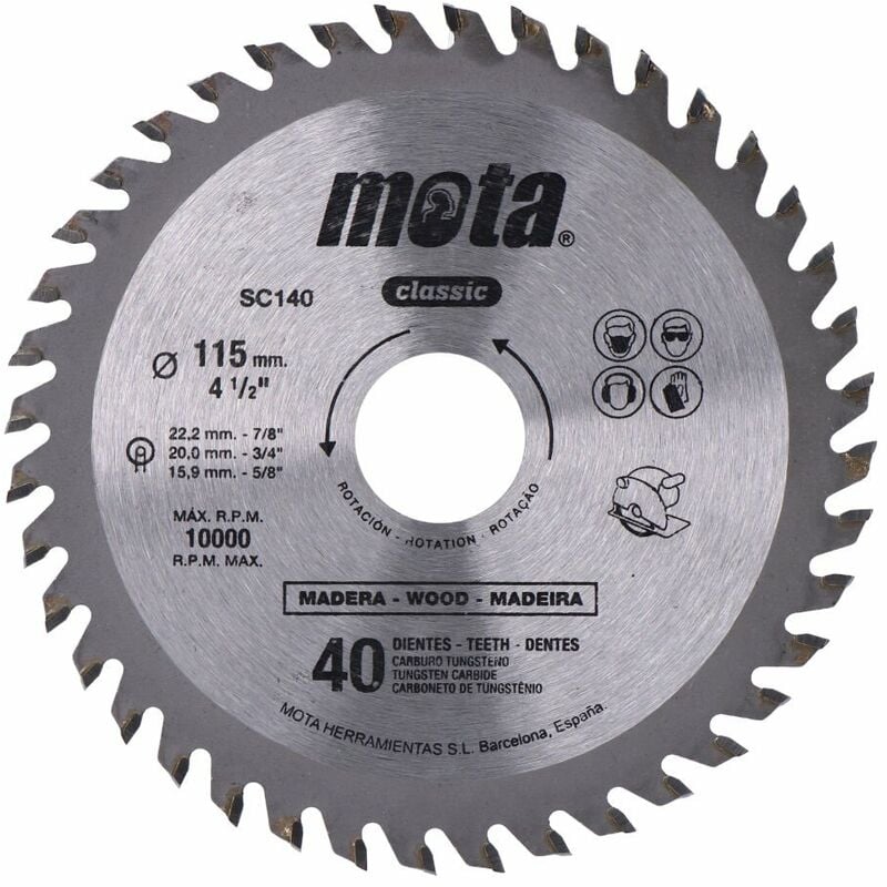 Mota - E3/39551 Sierra Circ Widia 115Mm 40 Dientes Clp18 Sc140-P