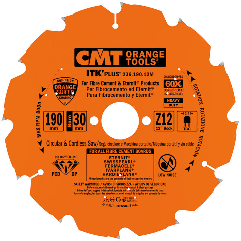 Cmt 236.125.07 Sierra Circular Para Mat. Abrasivos Dp 125x2.0/1.4x22.23 Z7 Tcg
