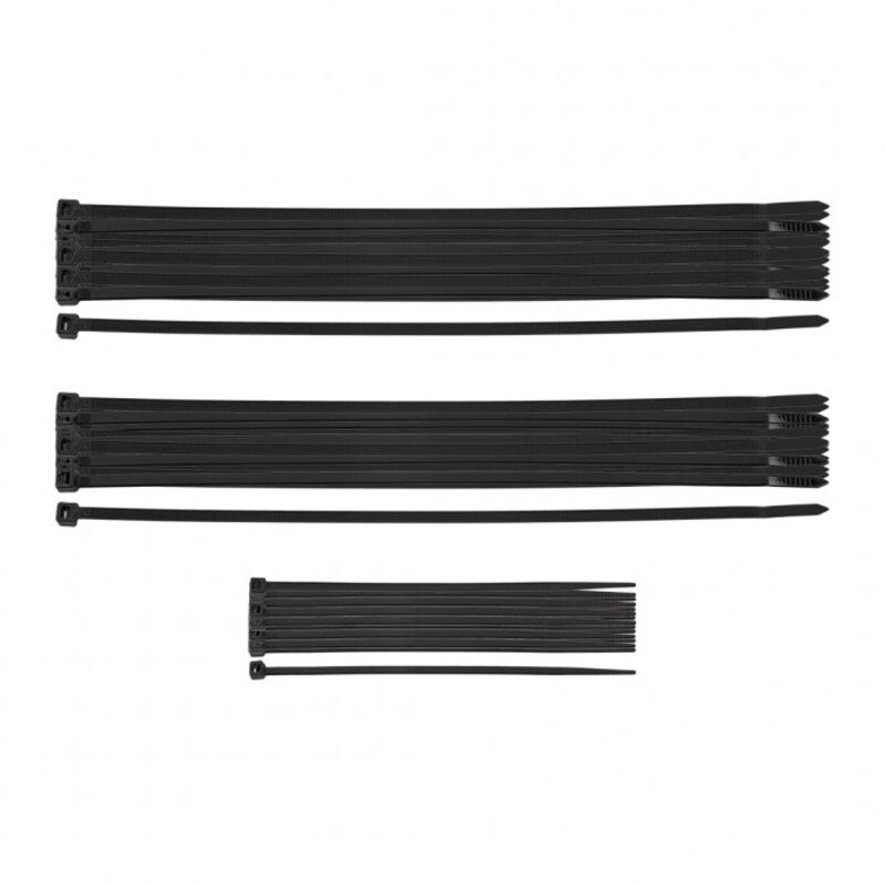 Graphite Juego de bridas negras EXTREME 75 uds.