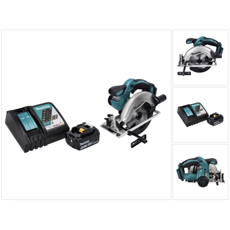 Makita - dss 611 RM1 18 v 165 mm sierra circular manual sin cable + 1x 4.0 Ah batería + cargador