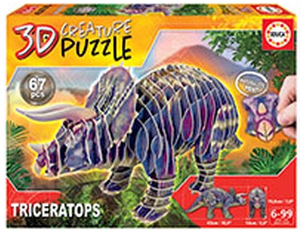 Educa Borrás - Puzzle 3D Creature Triceraptor