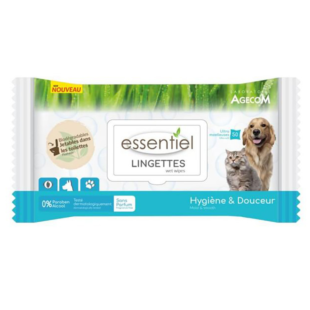 Essentiel Antwerp Essentiel - Toallitas Para Perros Y Gatos Sin Perfume 50 Uds