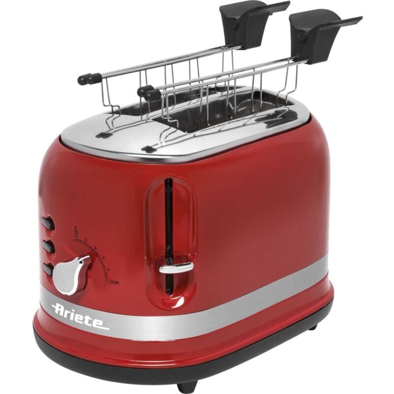 Ariete Ariete - Tostador 149/00 Con 6 Niveles De Tostado Y Pinzas Rojo