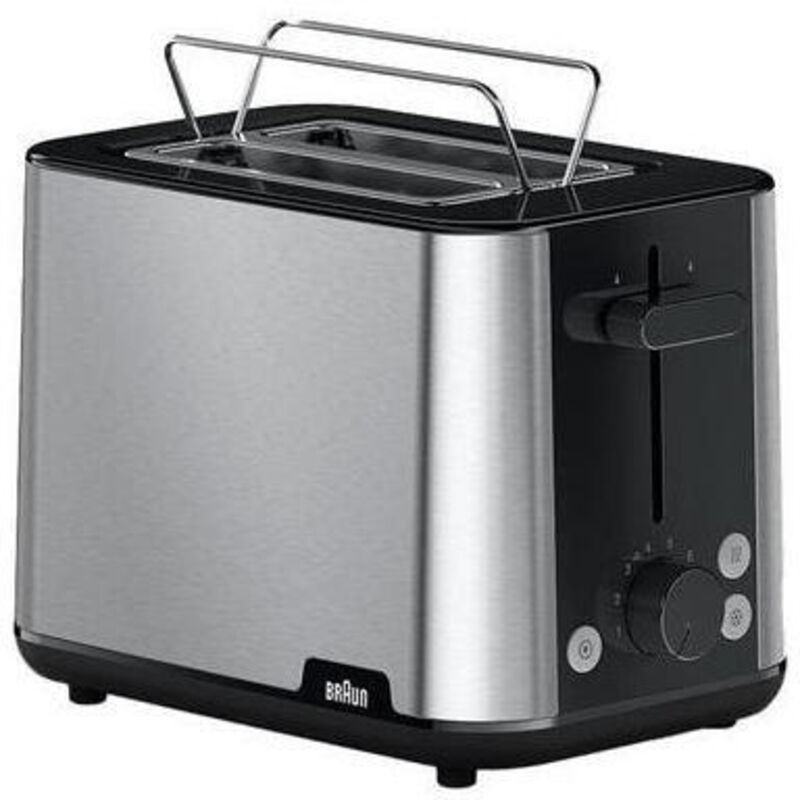 Braun Braun - Tostador PurShine HT1510BK Y Calentador De Bollos Negro Negro