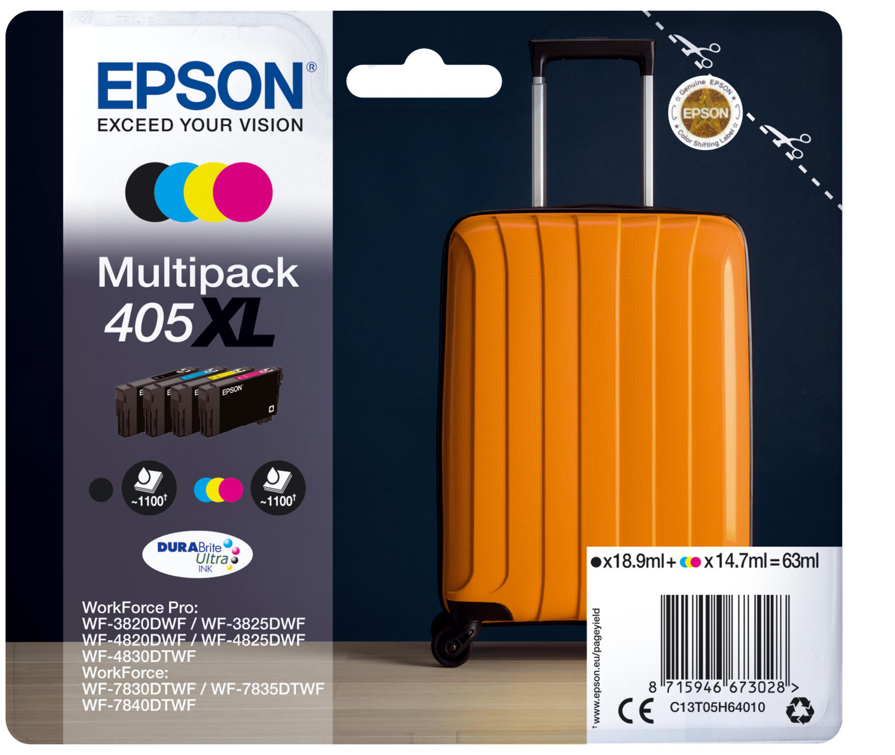 Epson Epson - Multipack 4 Cartuchos Originales 405 XL 4 Colores (C13T05H64010)