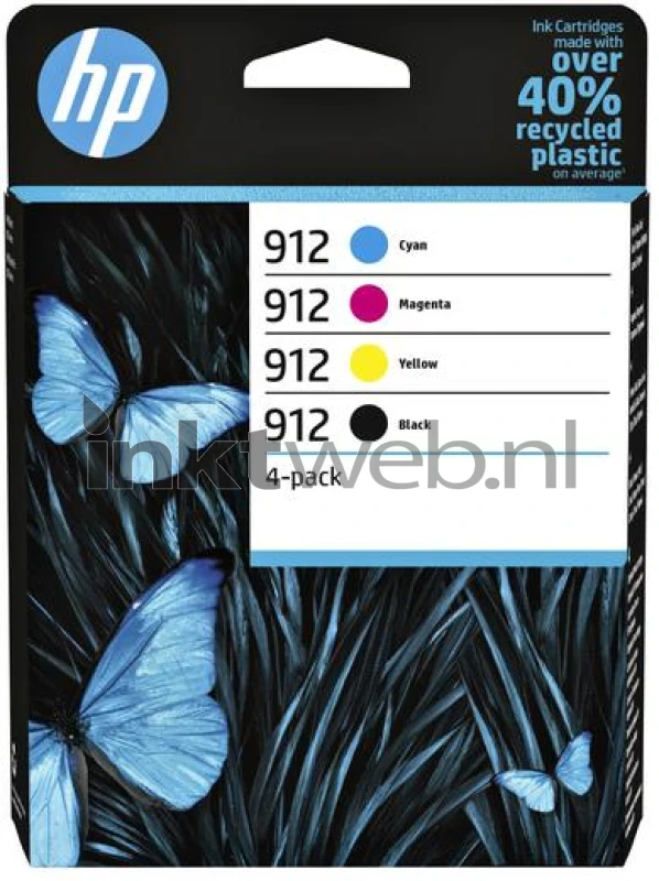 HP HP - Pack De 4 Cartuchos De Tinta Original 912 Negro/cian/magenta/amarillo (6ZC74AE)