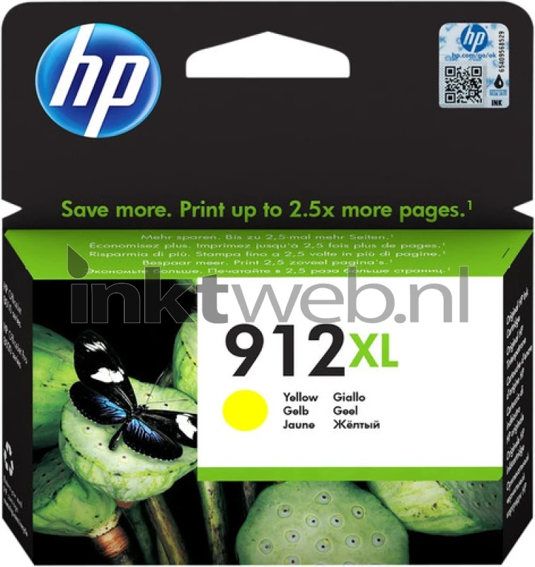 HP HP - Cartucho De Tinta Original Nº 912 XL Amarillo (3YL83AE) - Geel