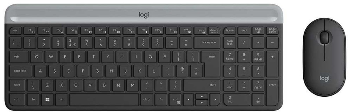Logitech - Teclado + Ratón Inalámbricos Slim Combo MK470