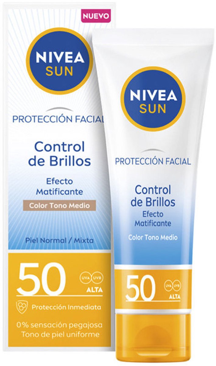 Nivea - Potección Facial Control Brillos Efecto Matificante SPF 50 Sun