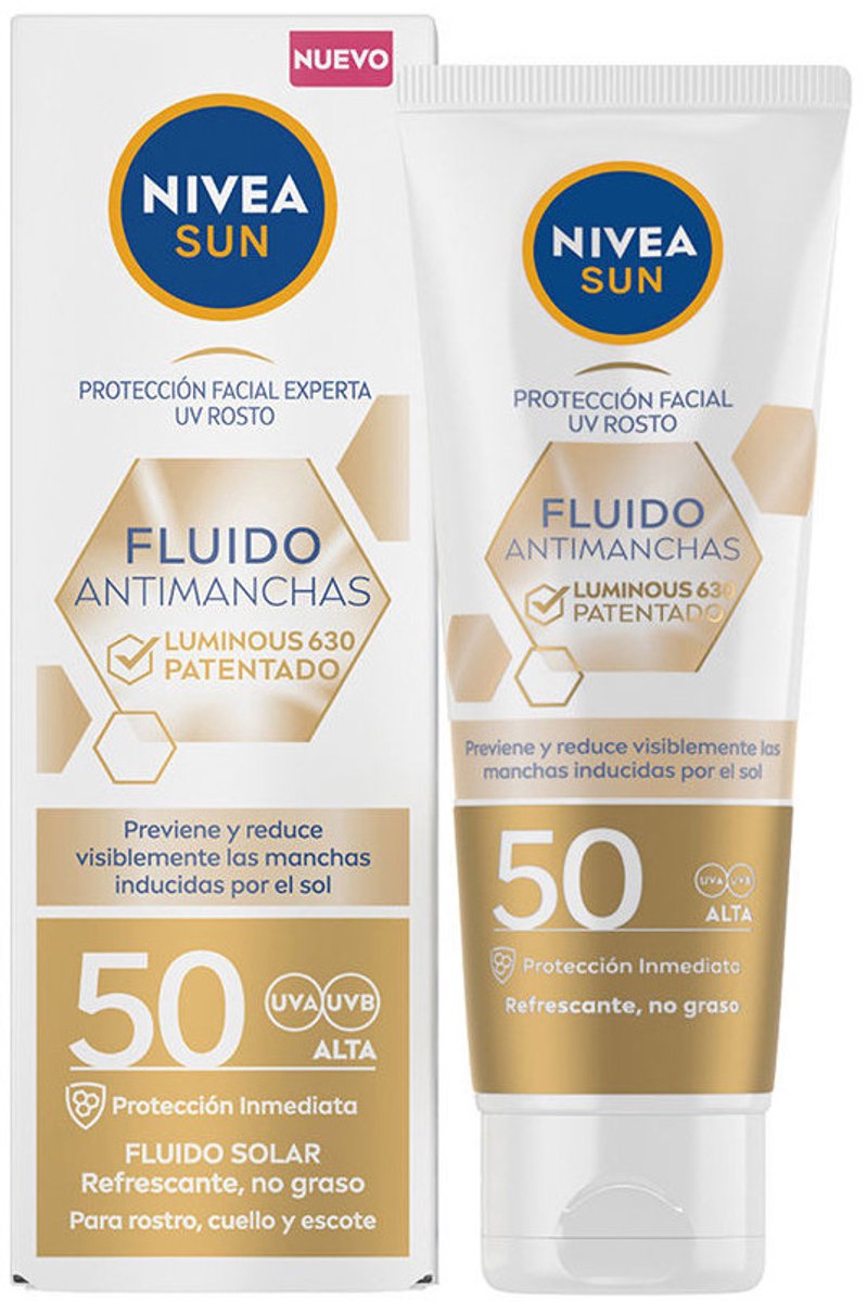 Nivea - Fluido Solar Facial Antimanchas Luminous 630 SPF 50 Sun