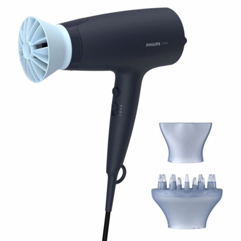 Philips Philips - Secador De Pelo Serie 3000, 2100W, Cuidado Iónico, Difusor Y Boquilla Estrecha - Blauw