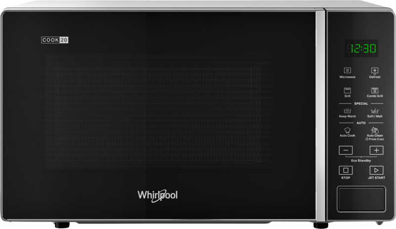 Whirlpool Whirlpool - Microondas 20 Litros Y Grill - MWP 203 SB Negro / Plata